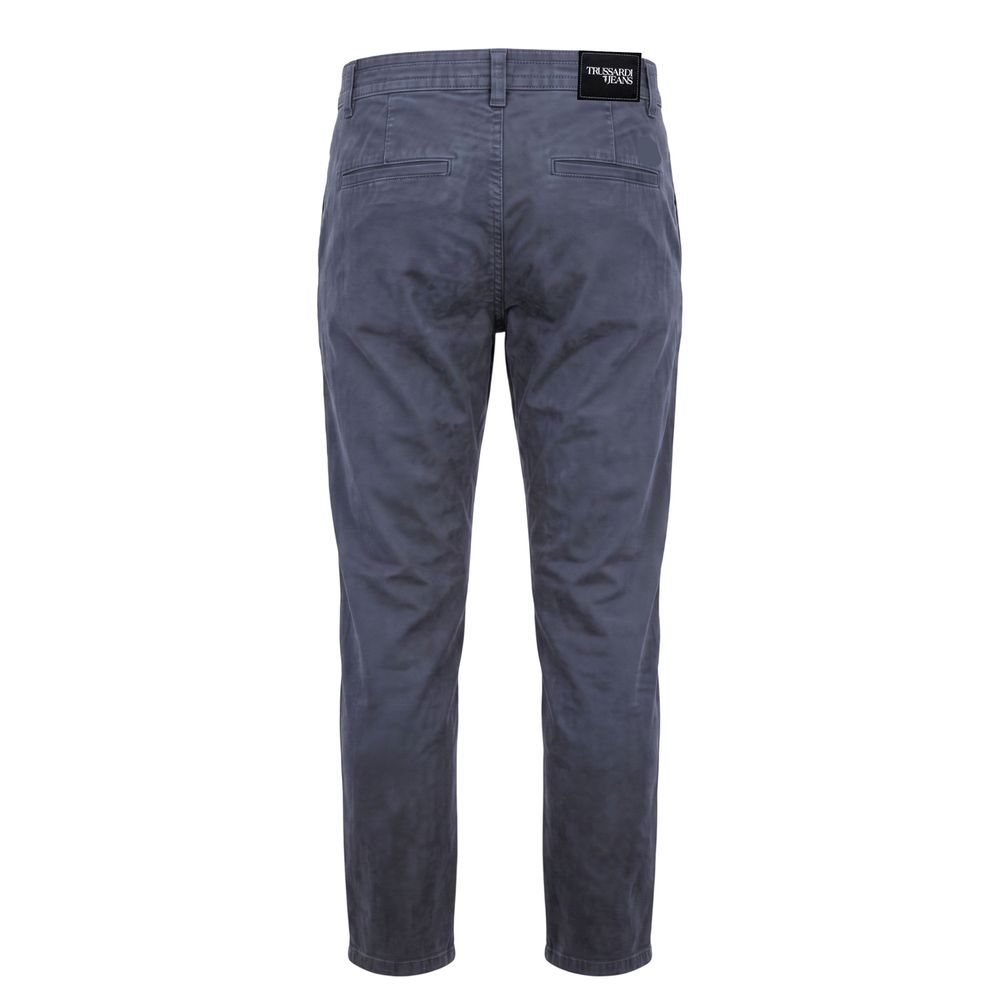 Blue Cotton Men Pant