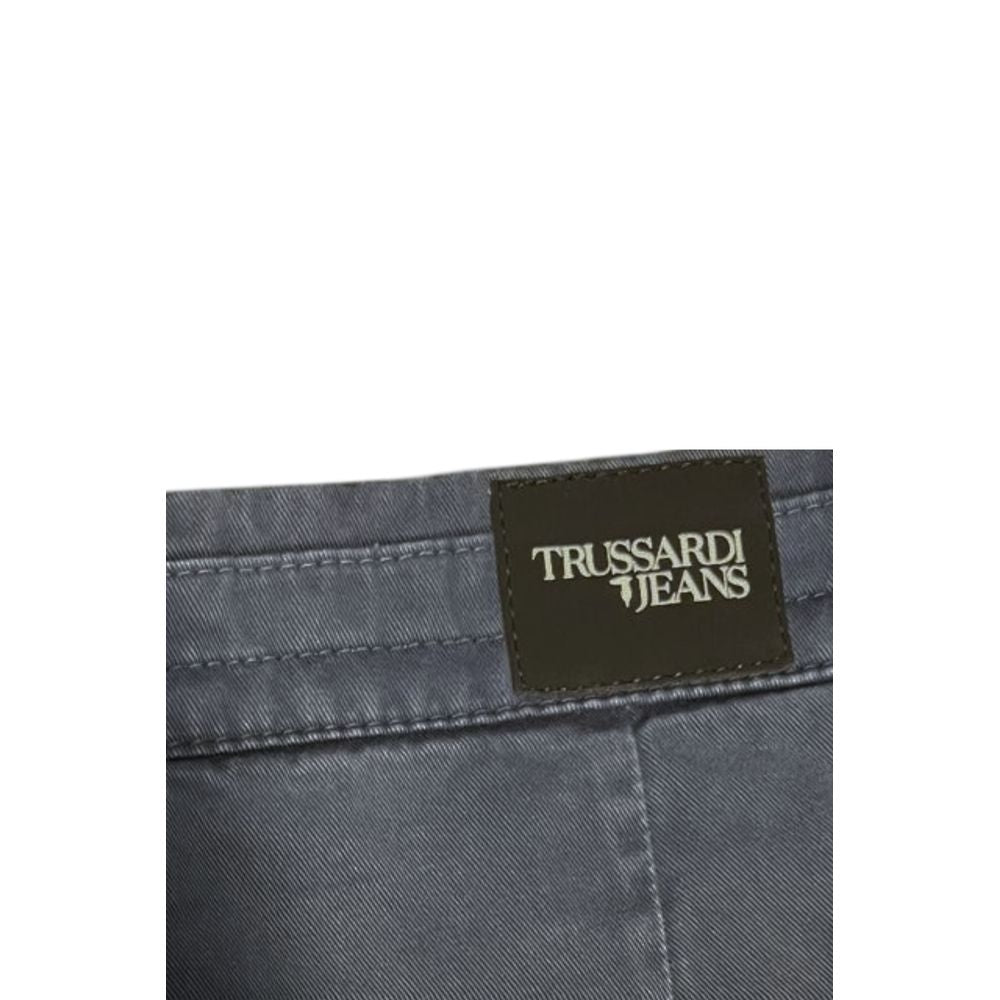 Blue Cotton Men Pant