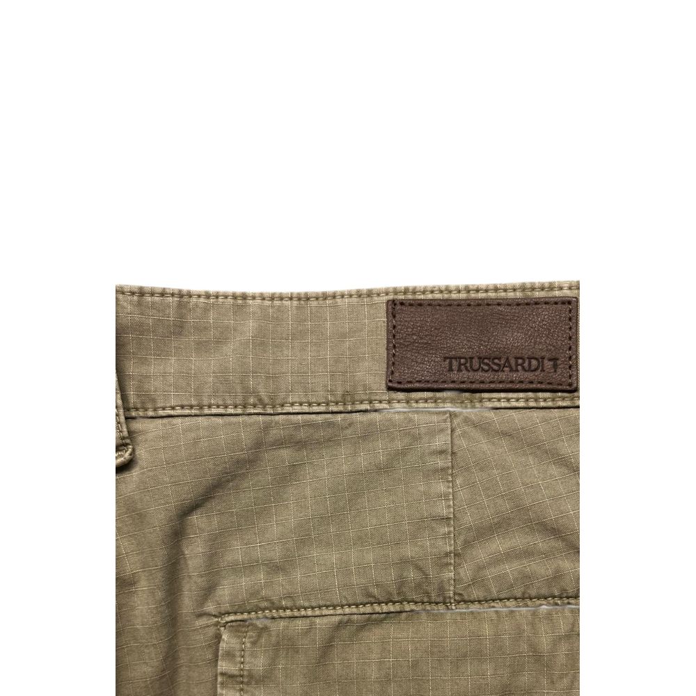 Green Cotton Men Pants