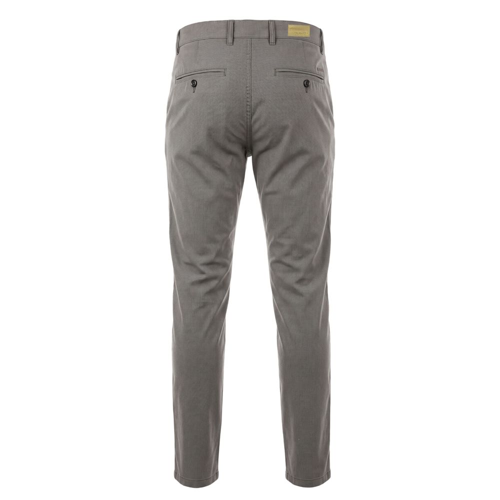 Grey Cotton Men Trouser