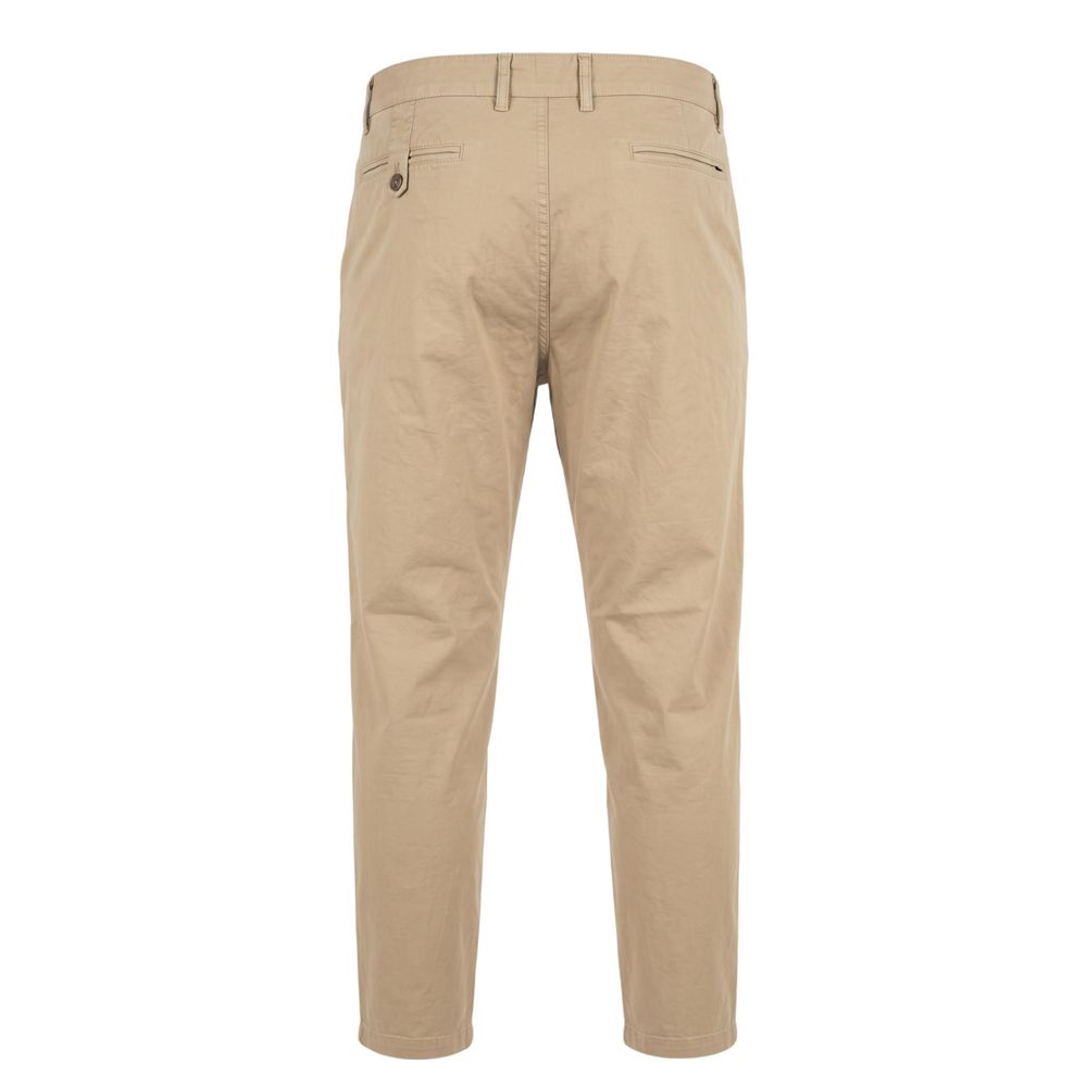 Beige Cotton Men Pants