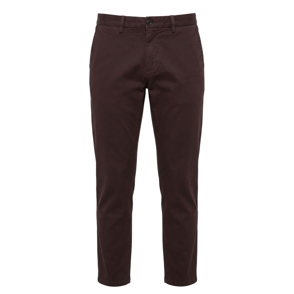 Brown Cotton Men's Pants