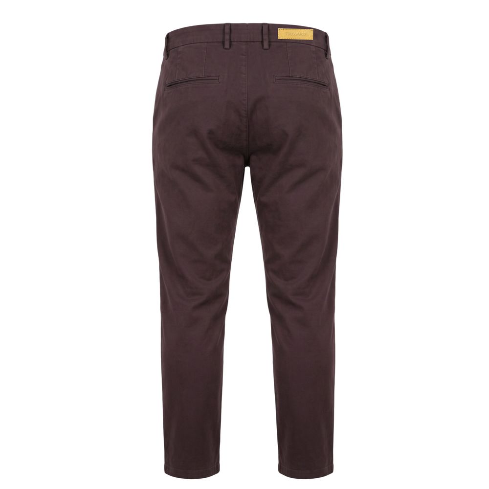 Brown Cotton Men's Pants