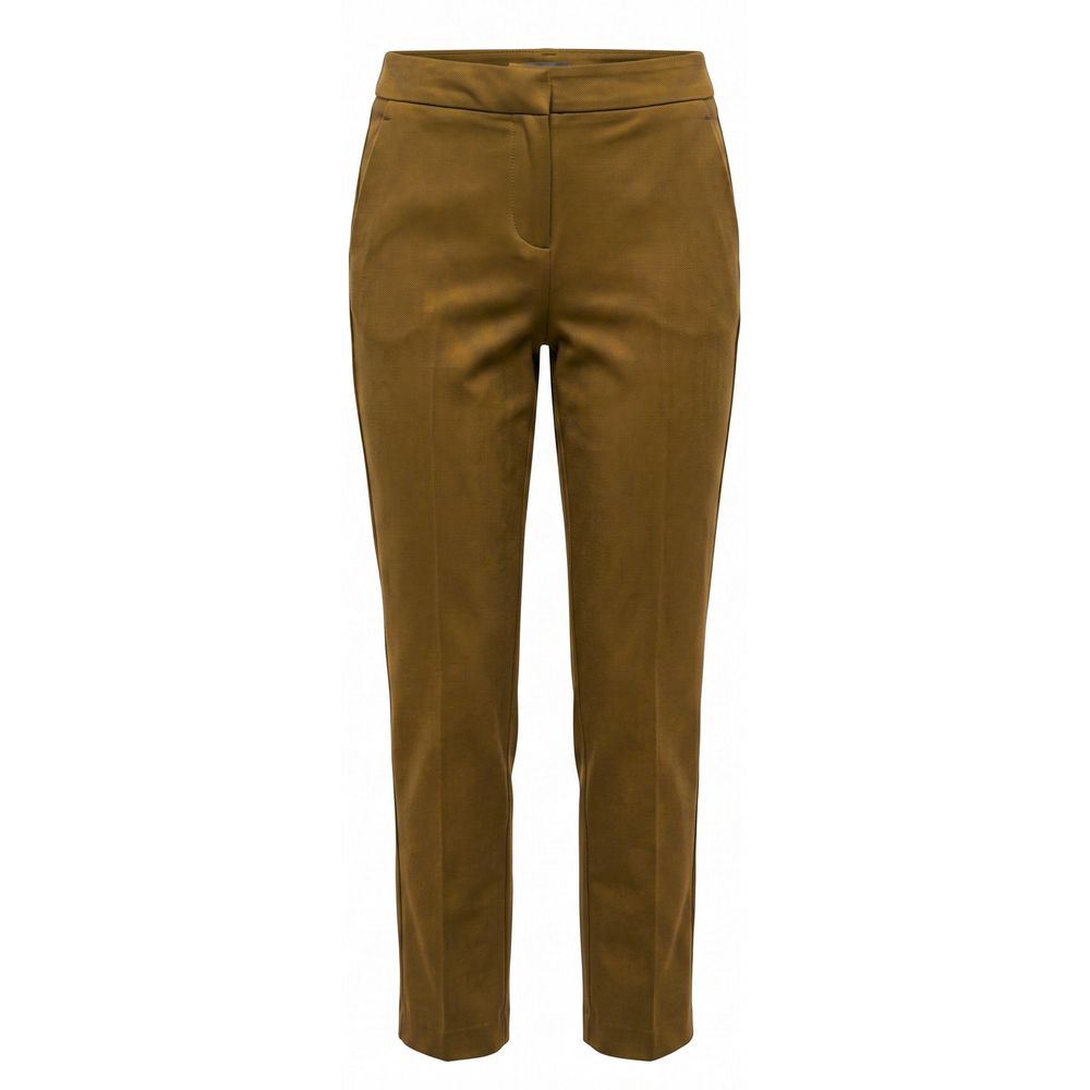 Brown Cotton Women Pants