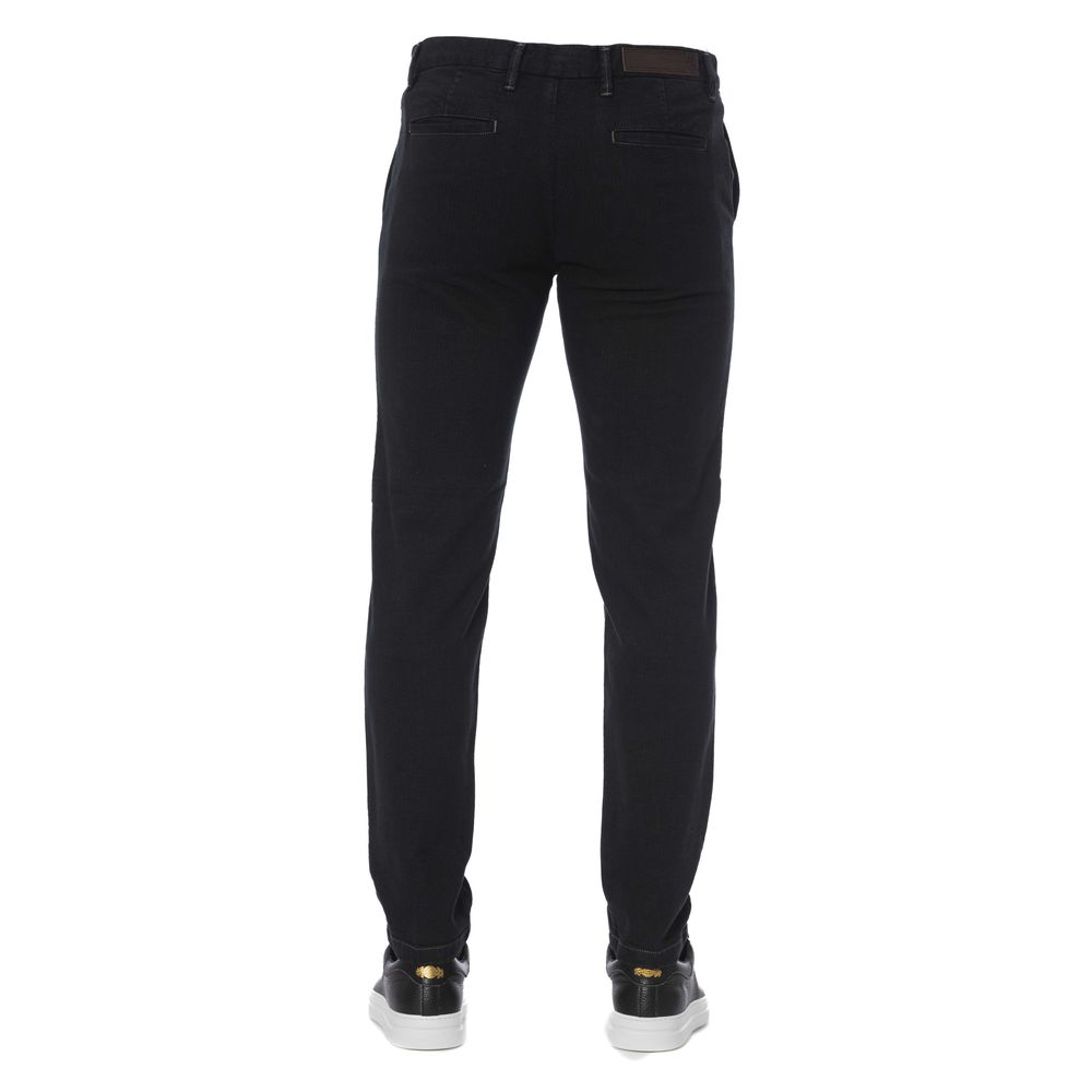 Black Cotton Men Pants