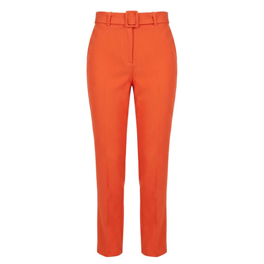 Orange Viscose Women Pants