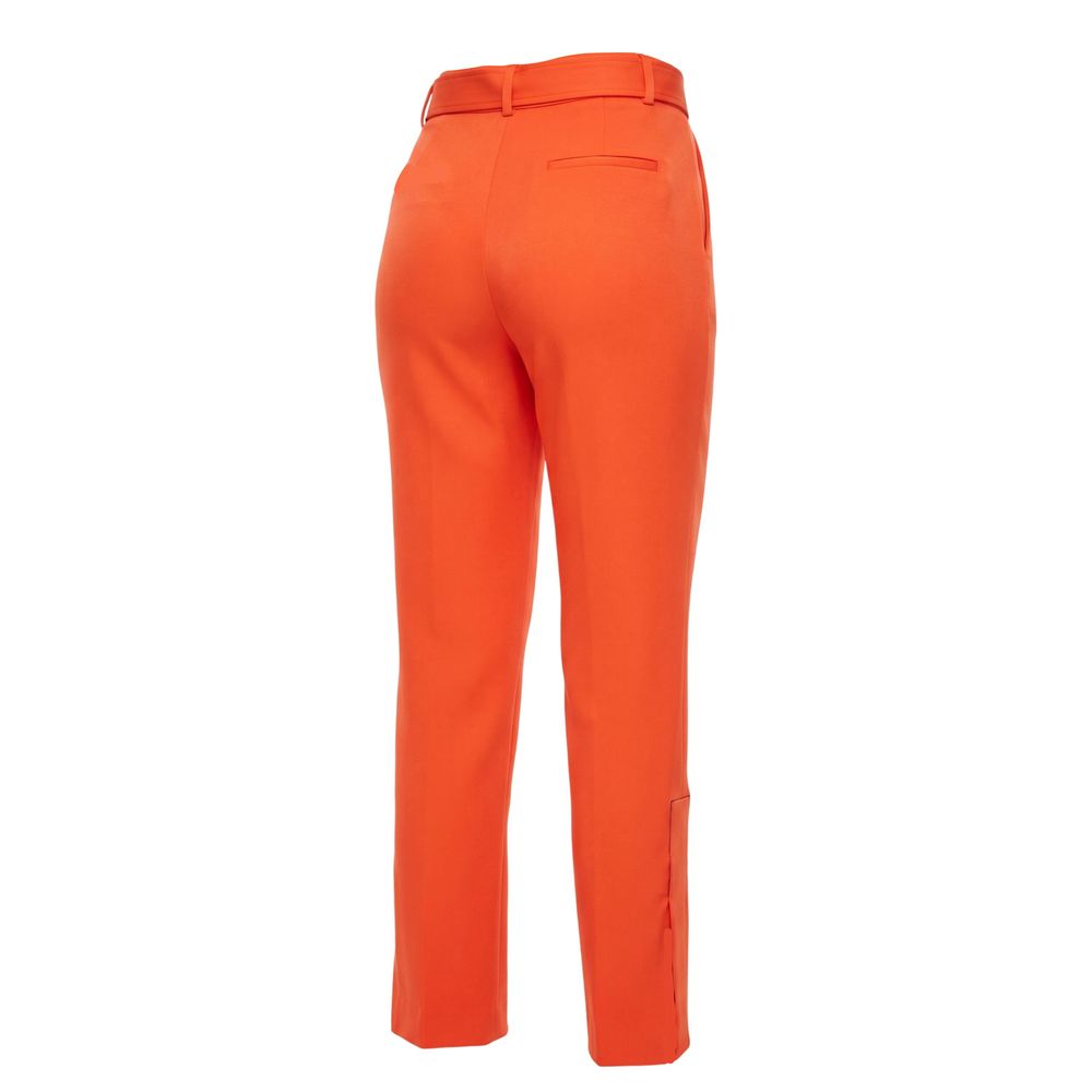 Orange Viscose Women Pants