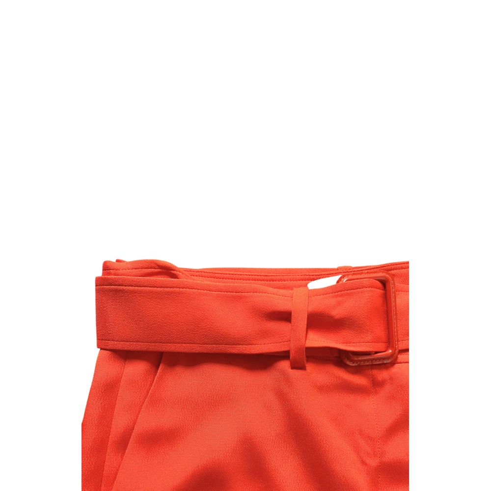 Orange Viscose Women Pants