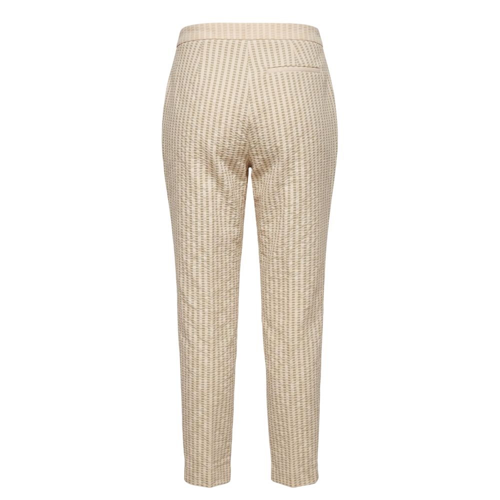 Beige Viscose Women Pants
