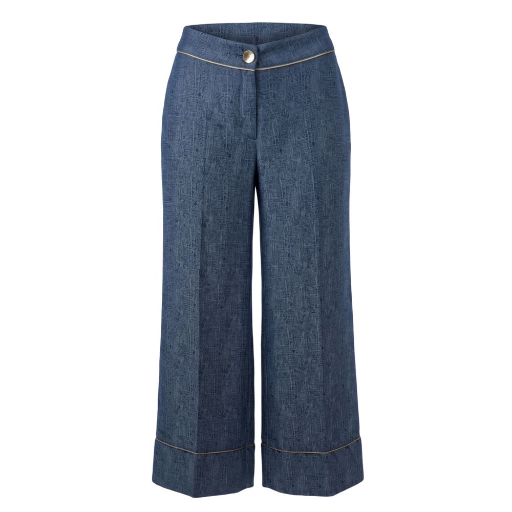 Blue Viscose Women Pants