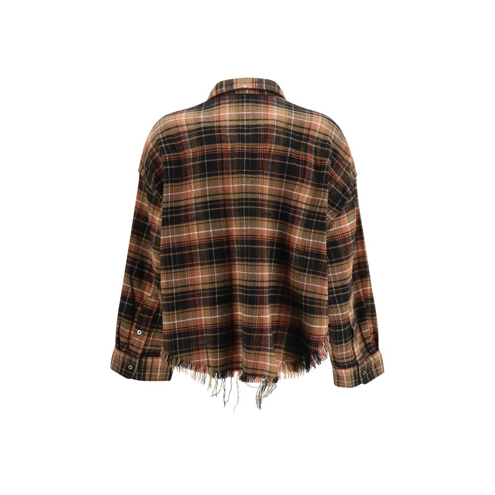Brown Cotton Pattern Shirt