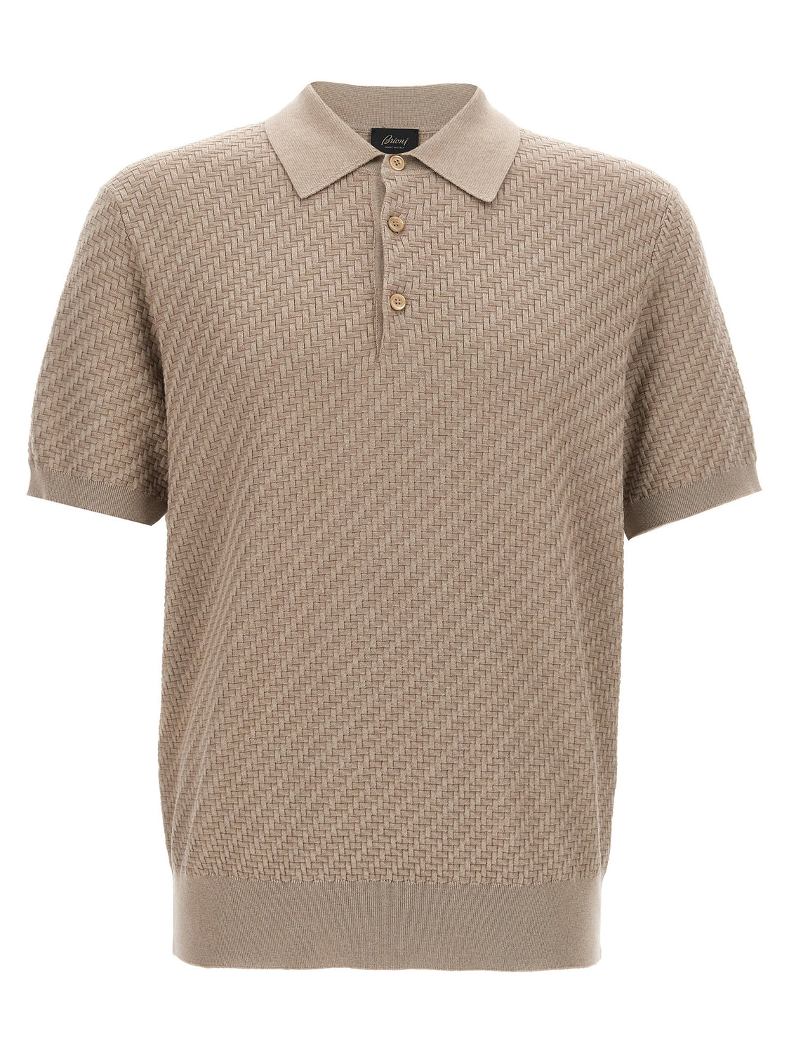 Beige Cotton Polo Shirt