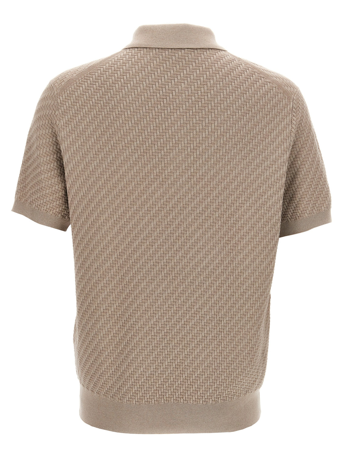 Beige Cotton Polo Shirt