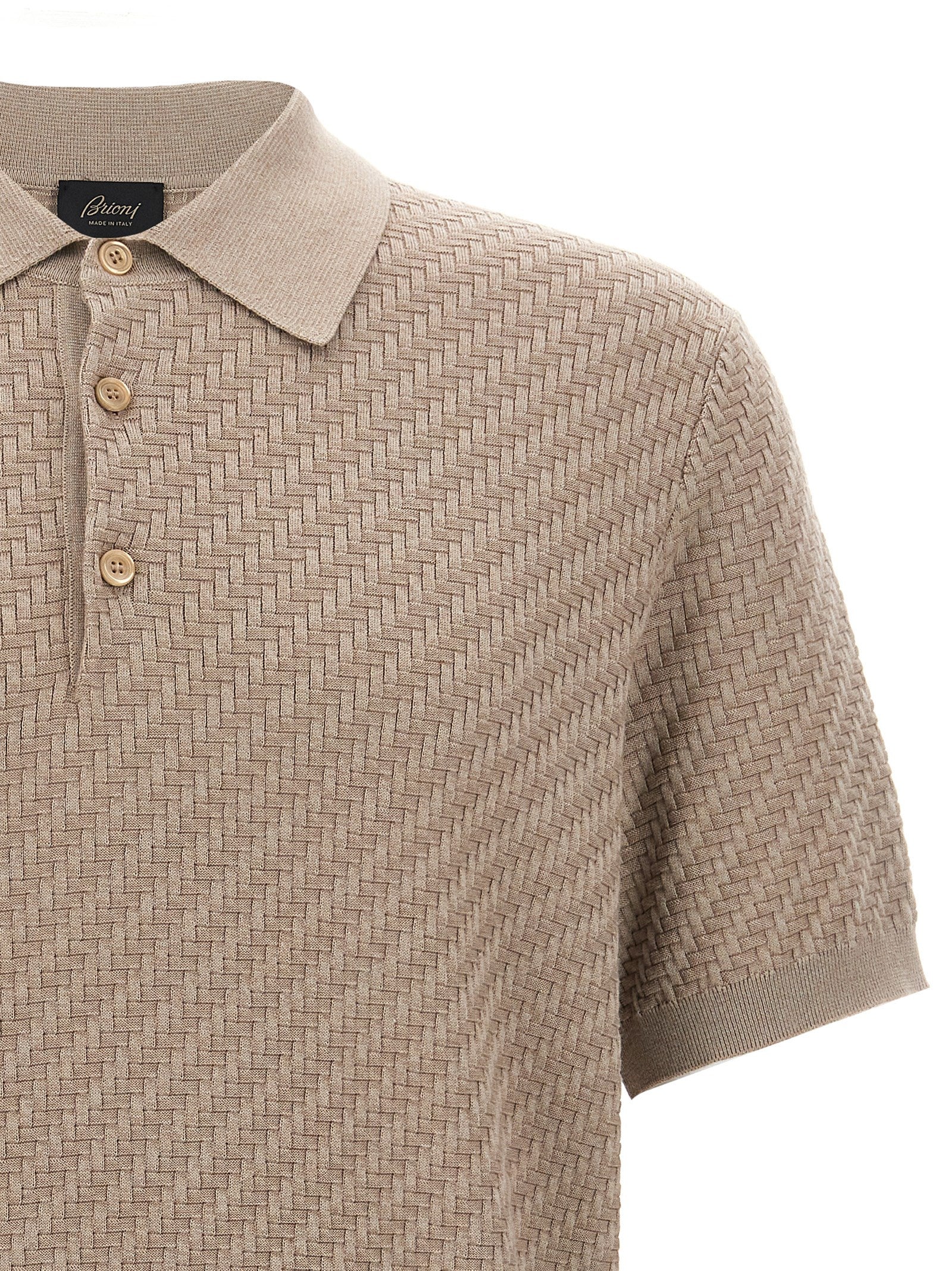 Beige Cotton Polo Shirt
