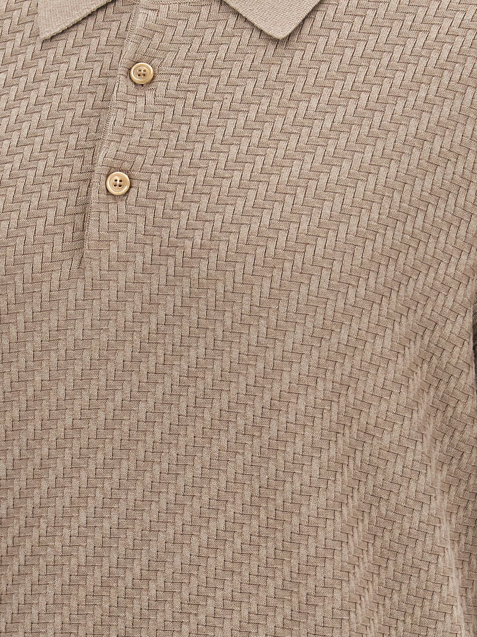 Beige Cotton Polo Shirt