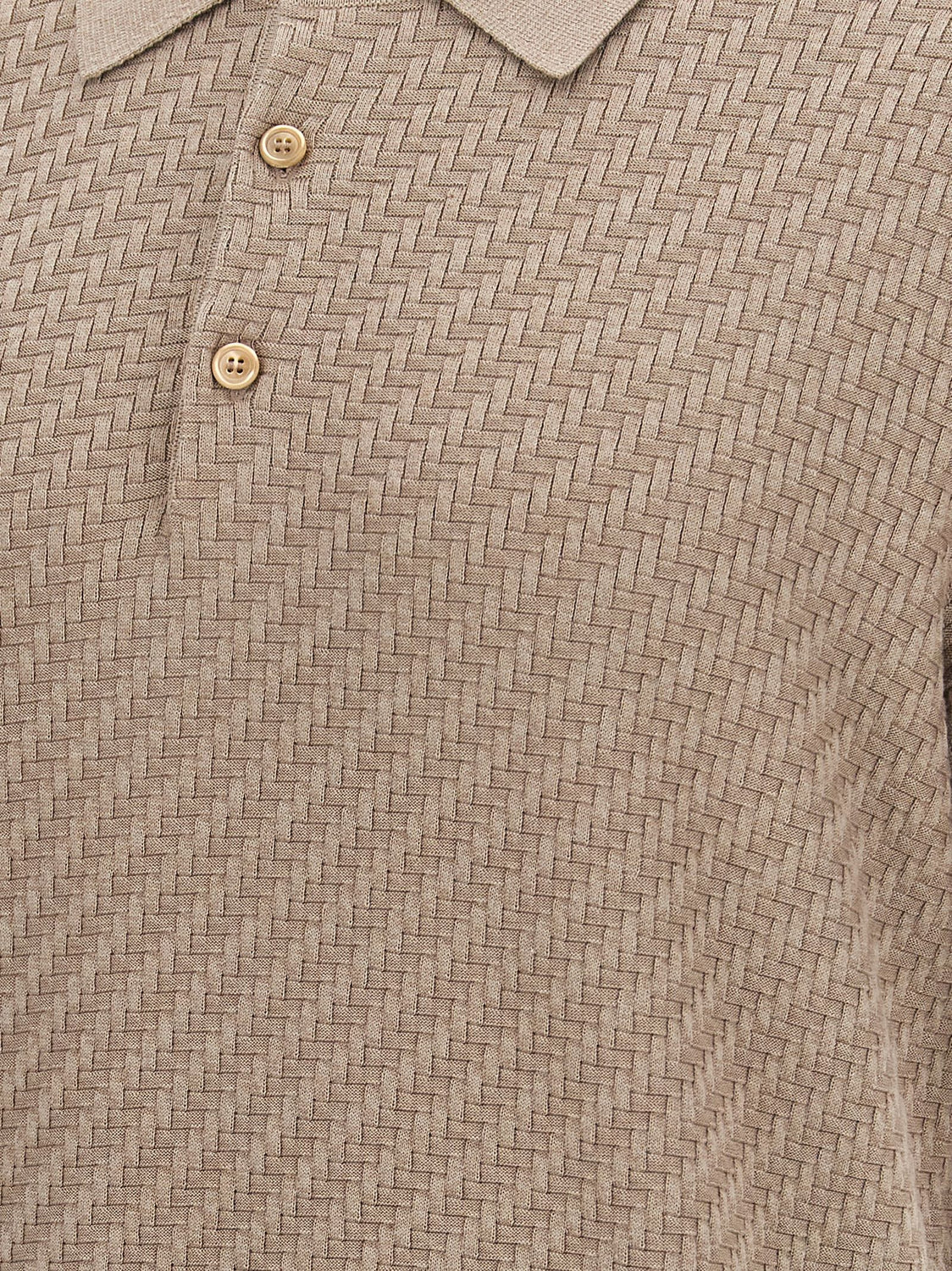 Beige Cotton Polo Shirt