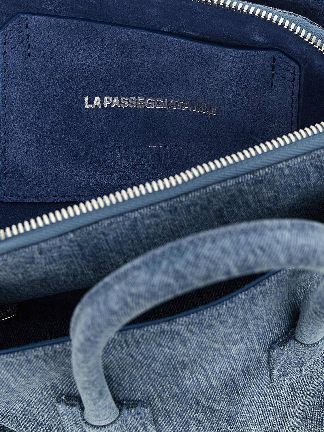 Blue Cotton Handbag