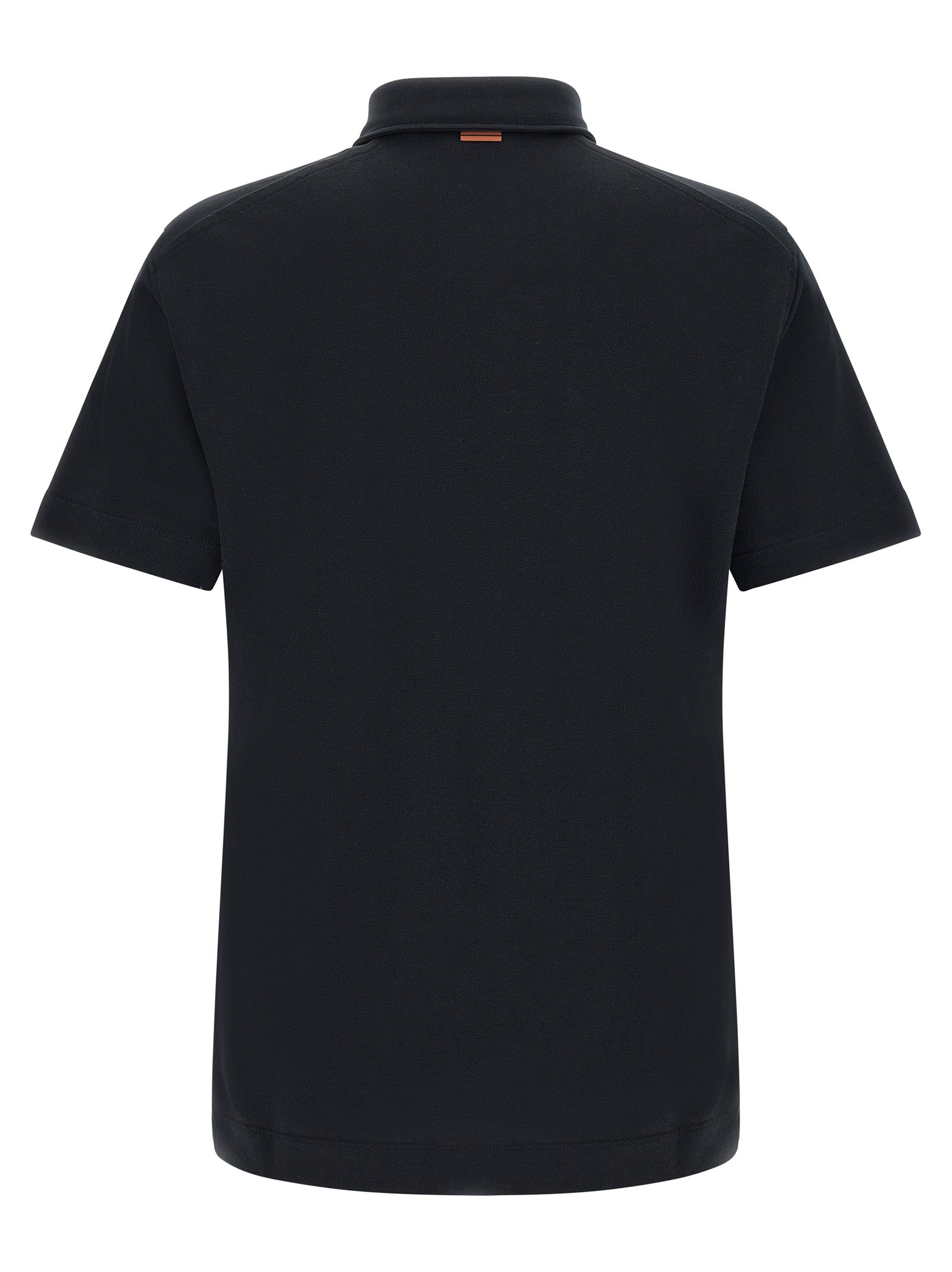 Blue Cotton Polo Shirt