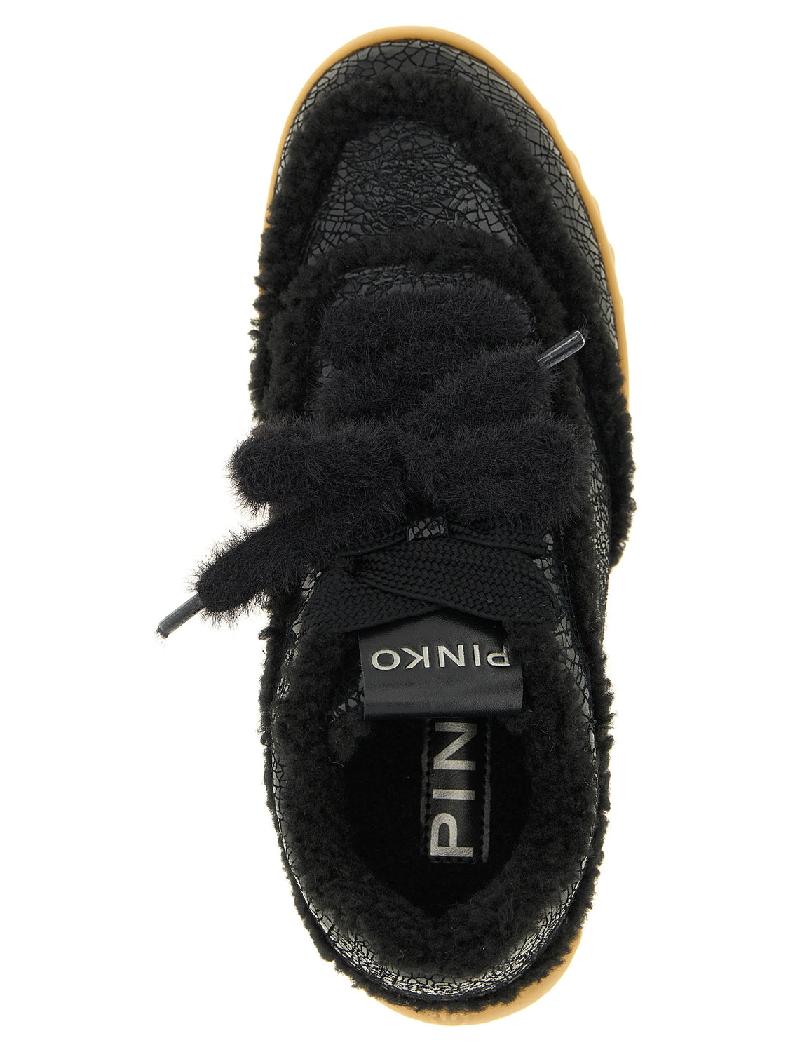 Black Cowhide Chunky Sneakers