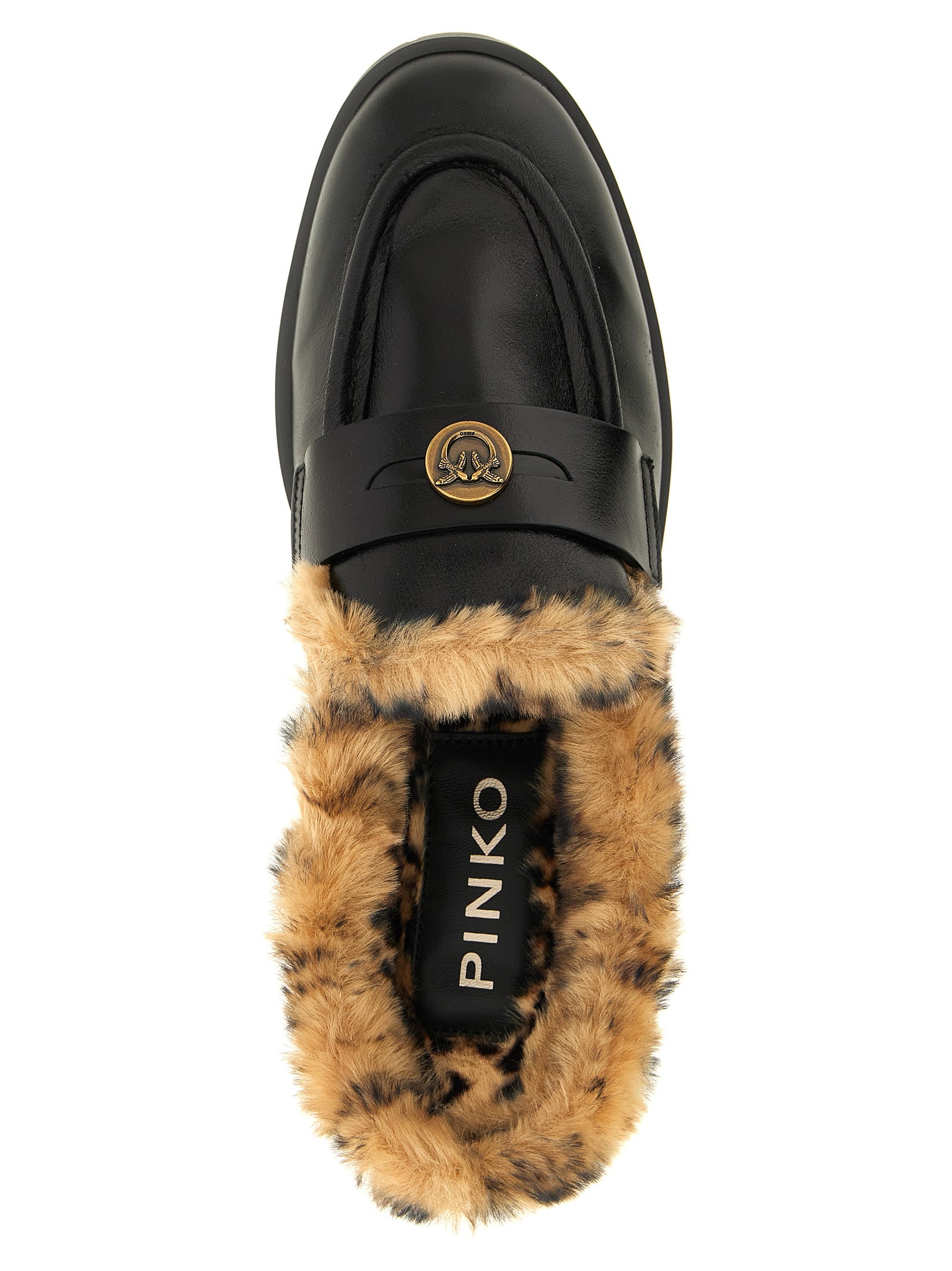 Black Cowhide Mules