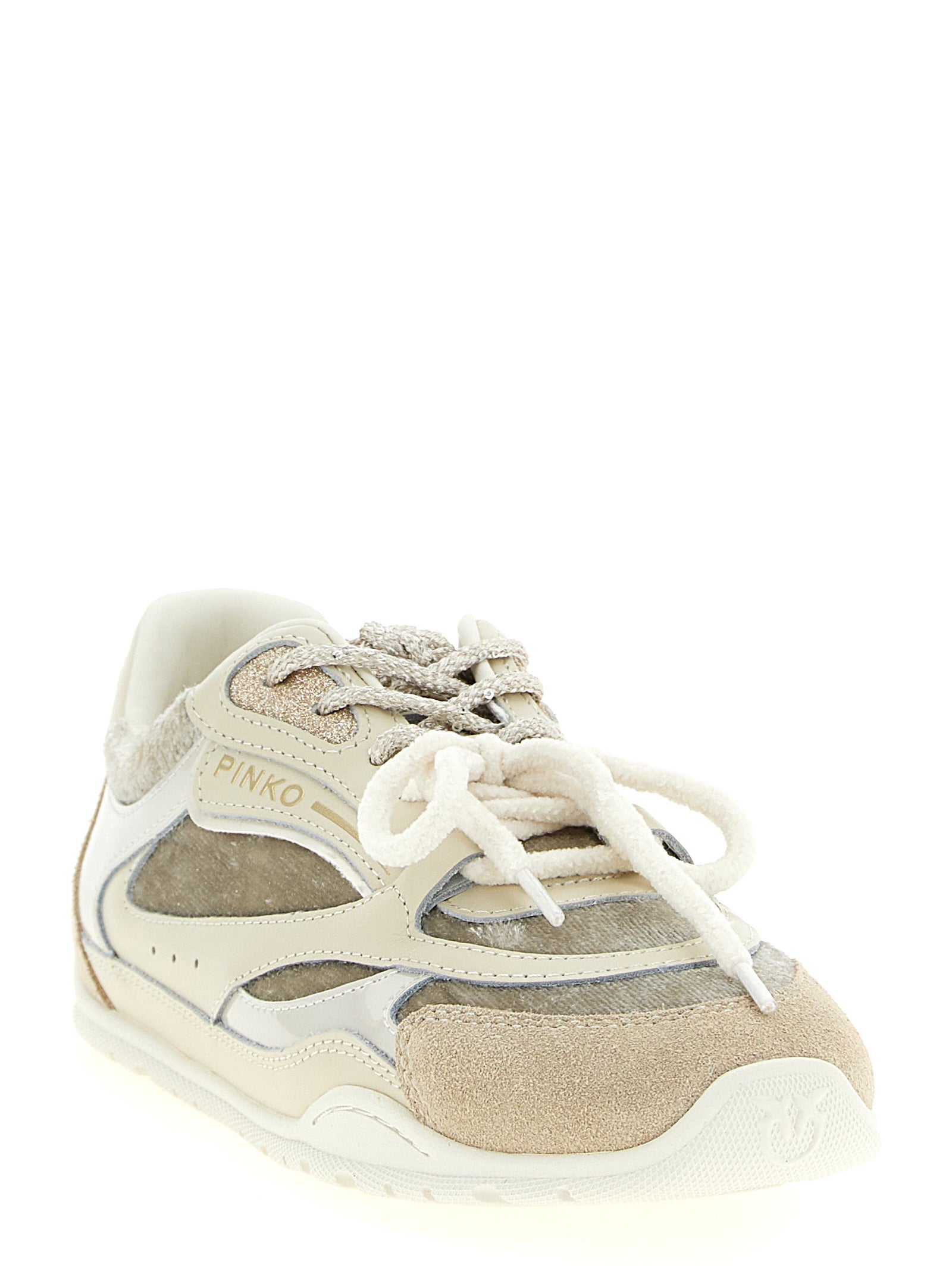 White Leather Low Top Sneakers