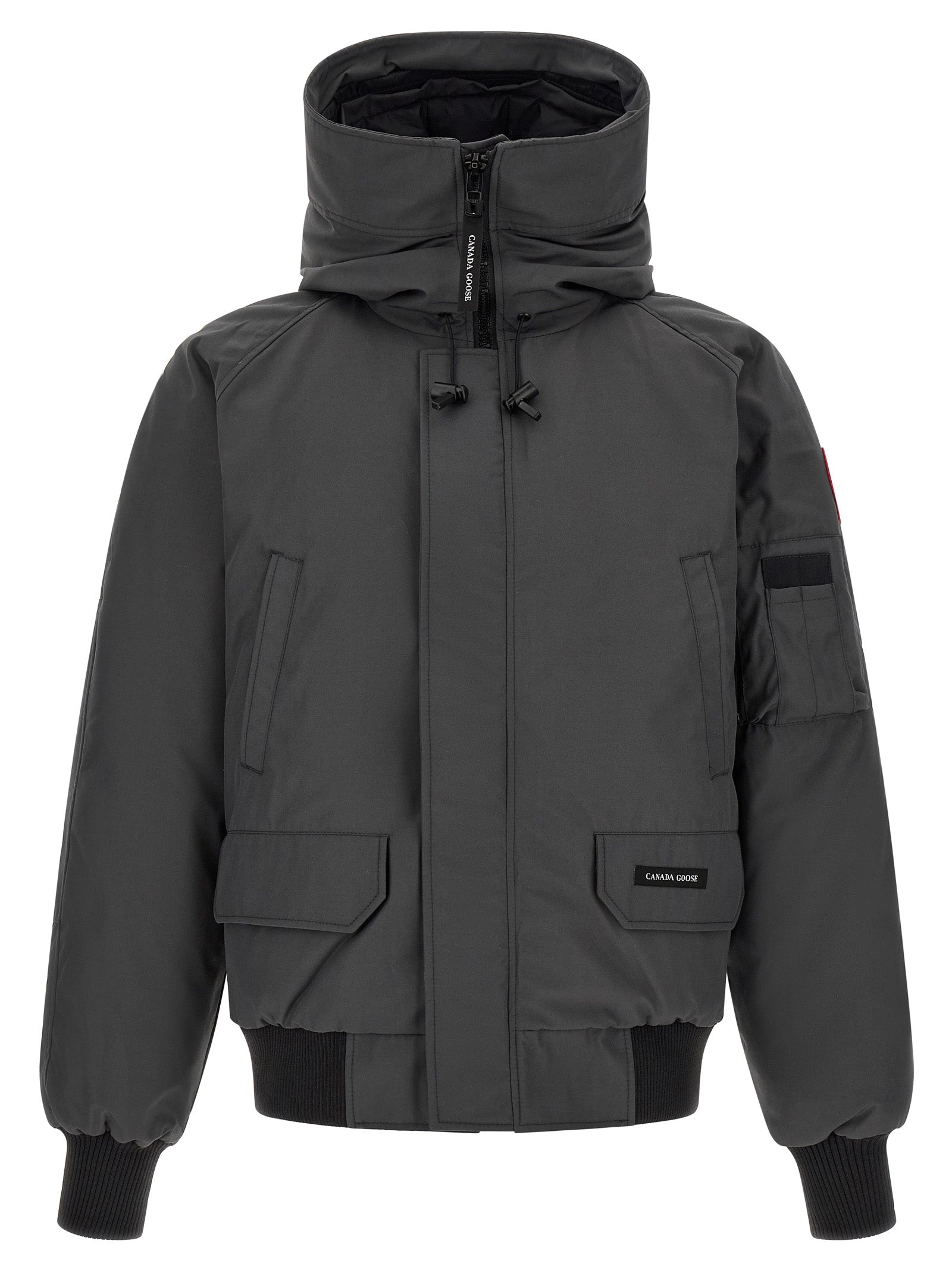 Gray Polyester Bomber