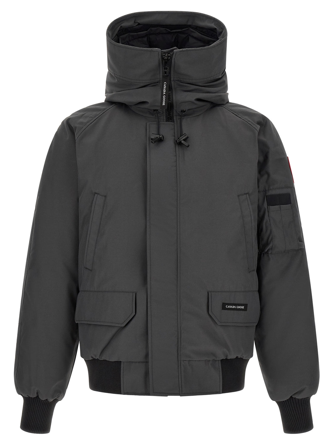 Gray Polyester Bomber
