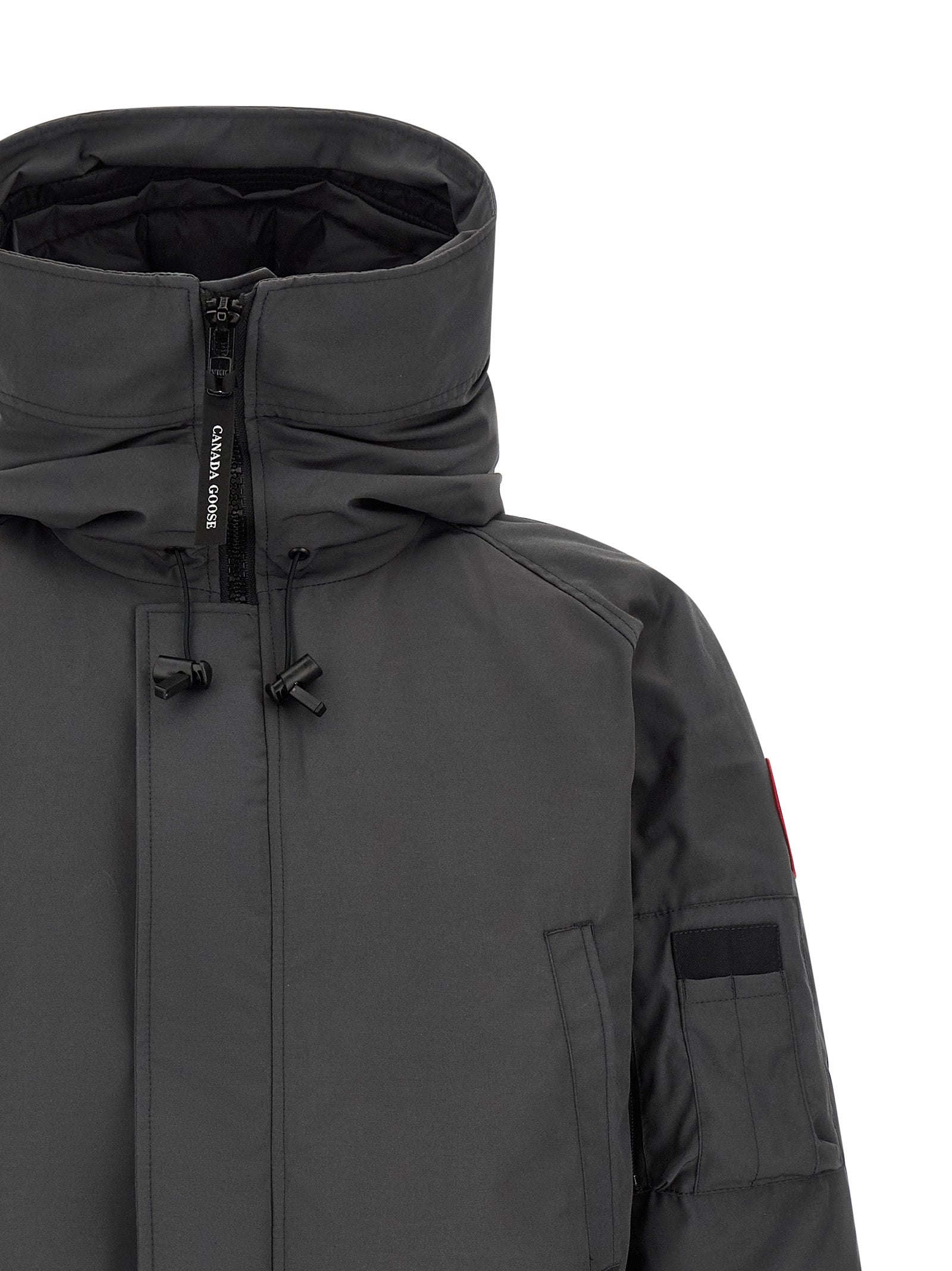 Gray Polyester Bomber