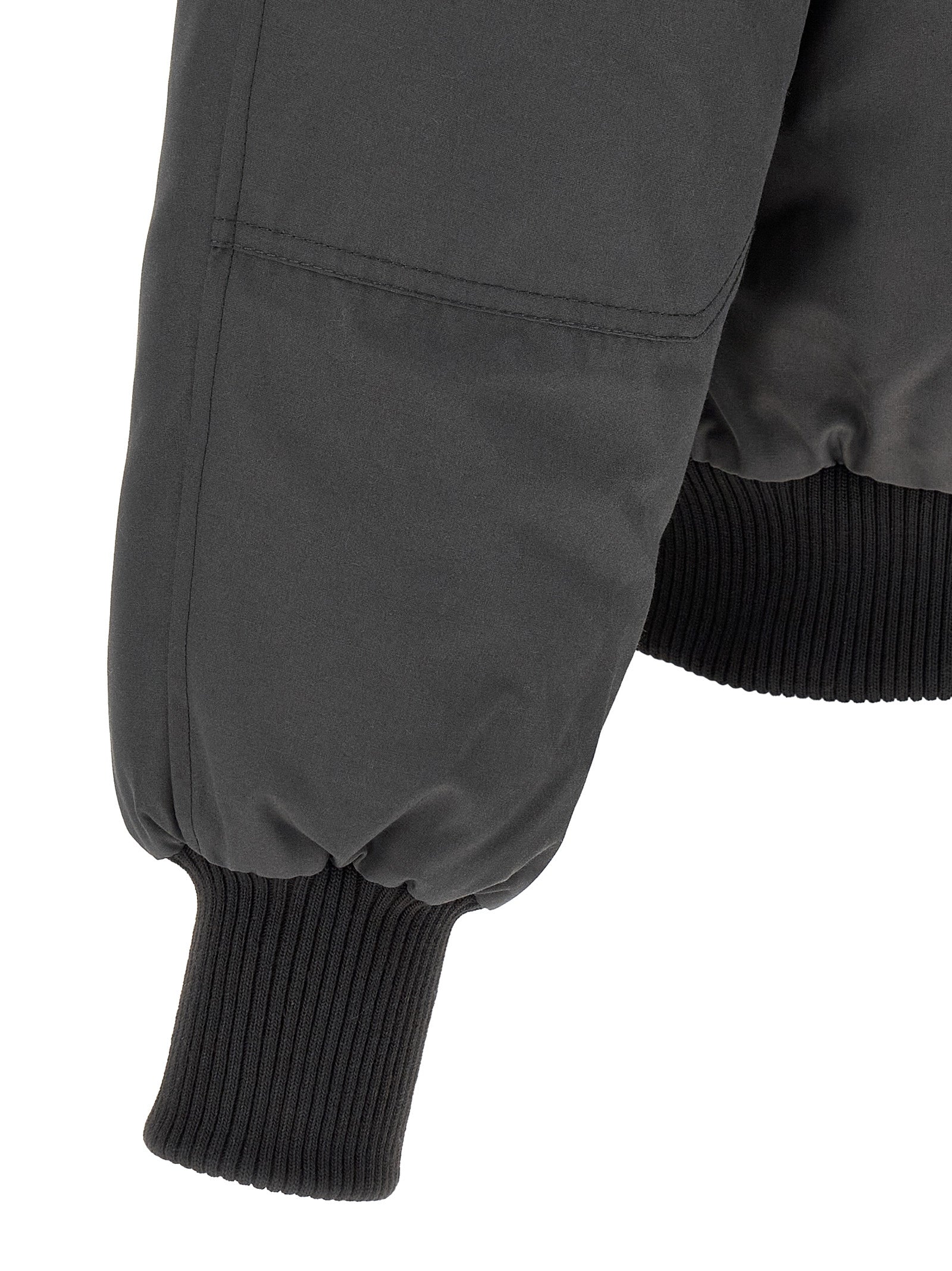 Gray Polyester Bomber