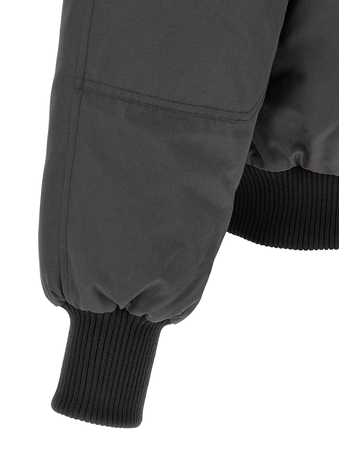 Gray Polyester Bomber