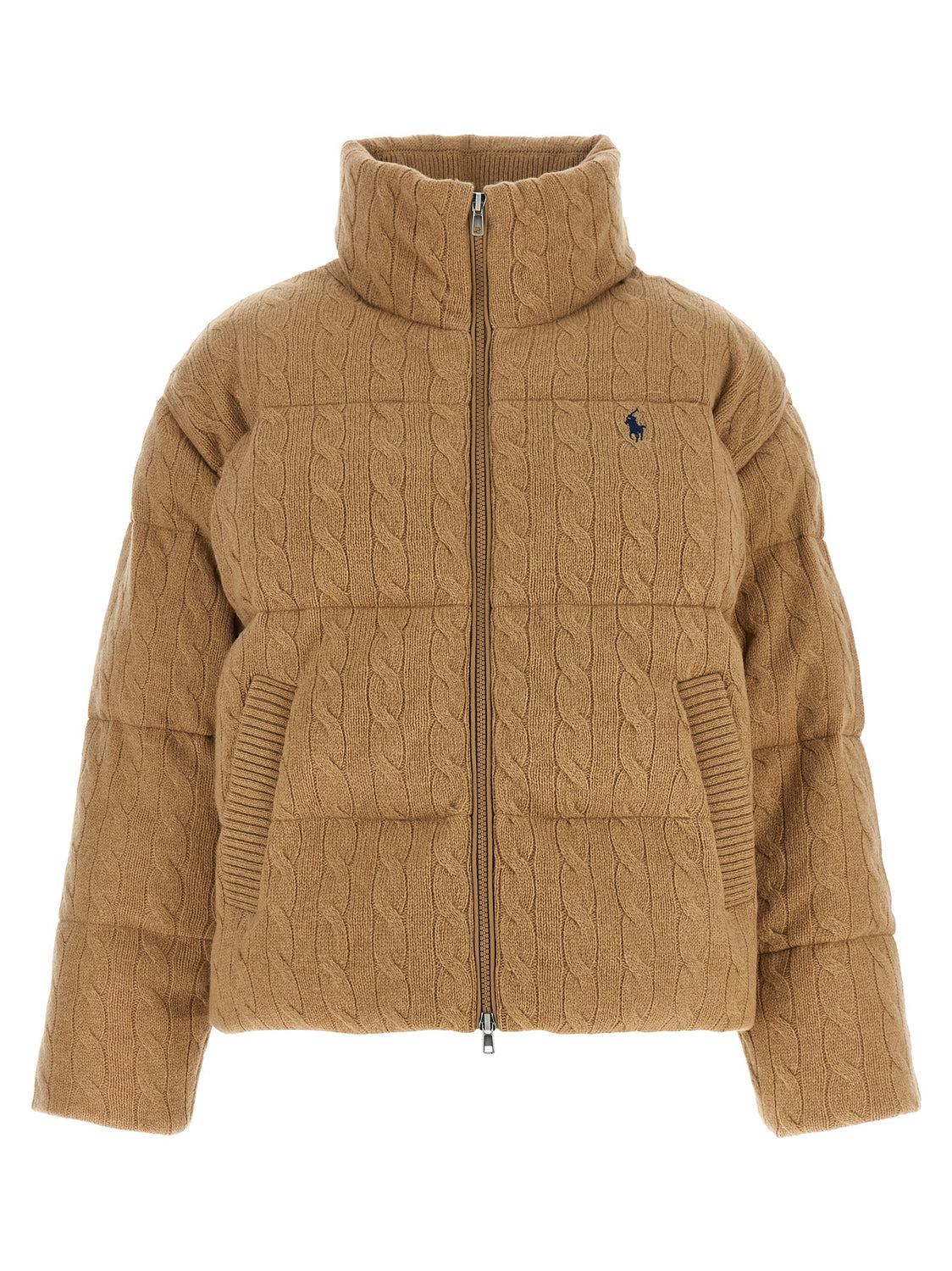 Beige Wool Full-Length Jacket