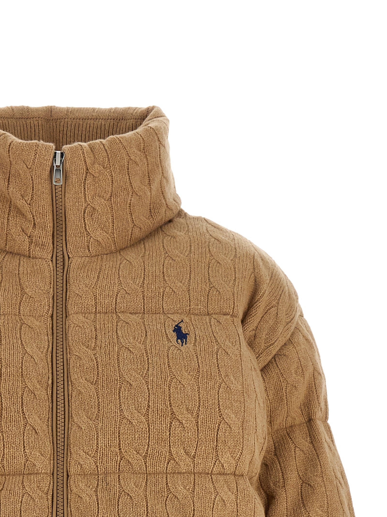 Beige Wool Full-Length Jacket