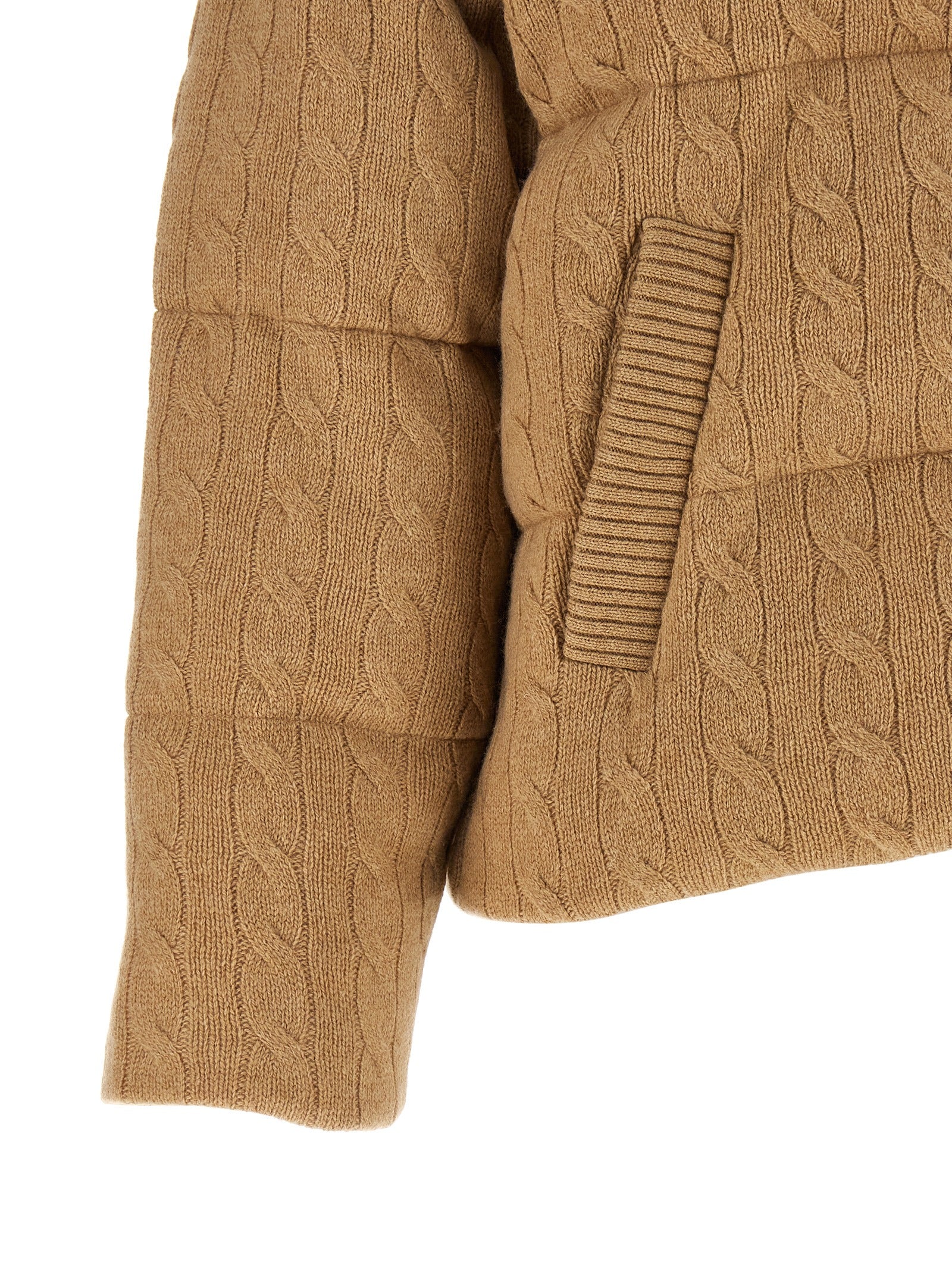 Beige Wool Full-Length Jacket