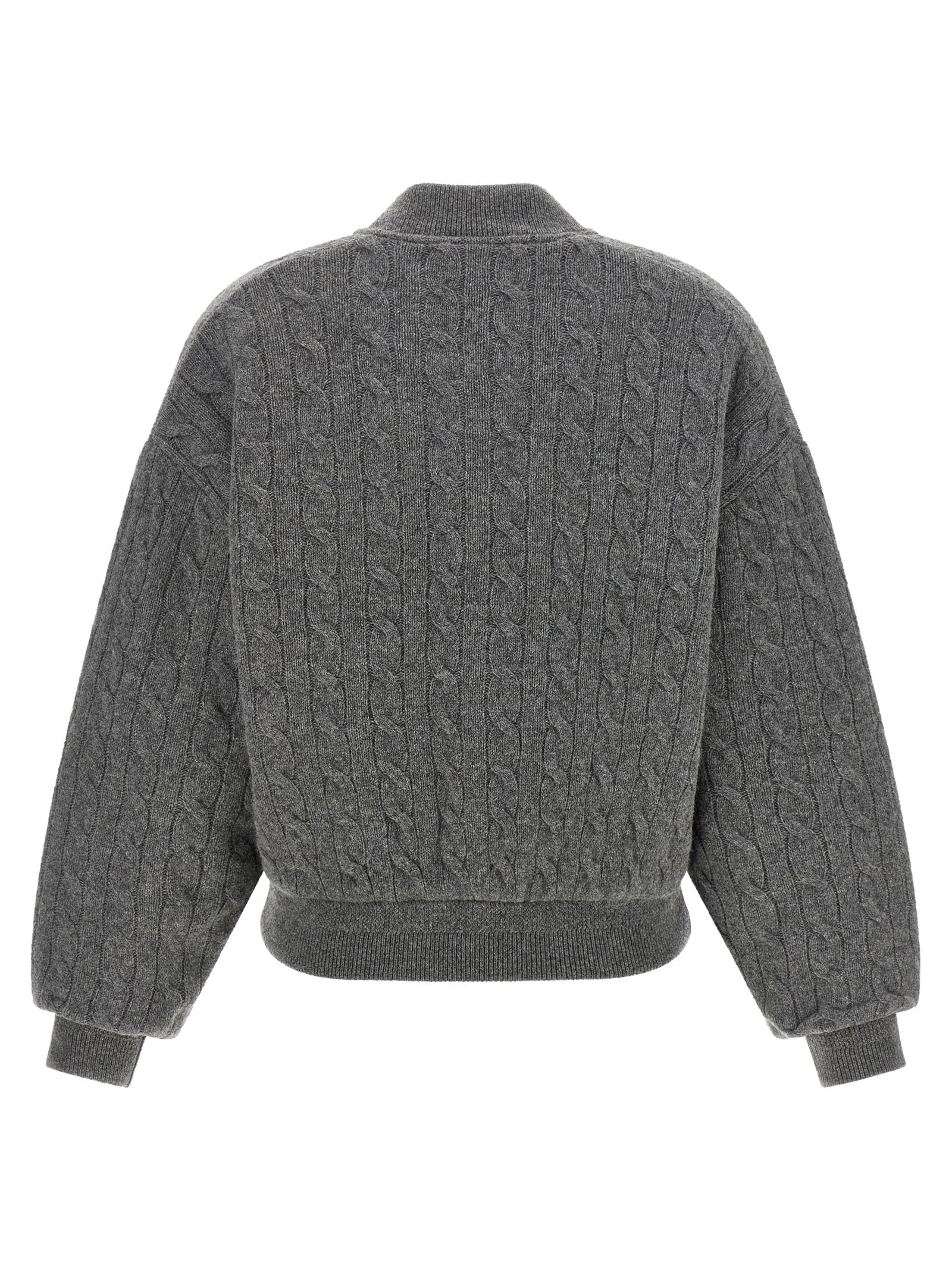 Gray Wool Bomber