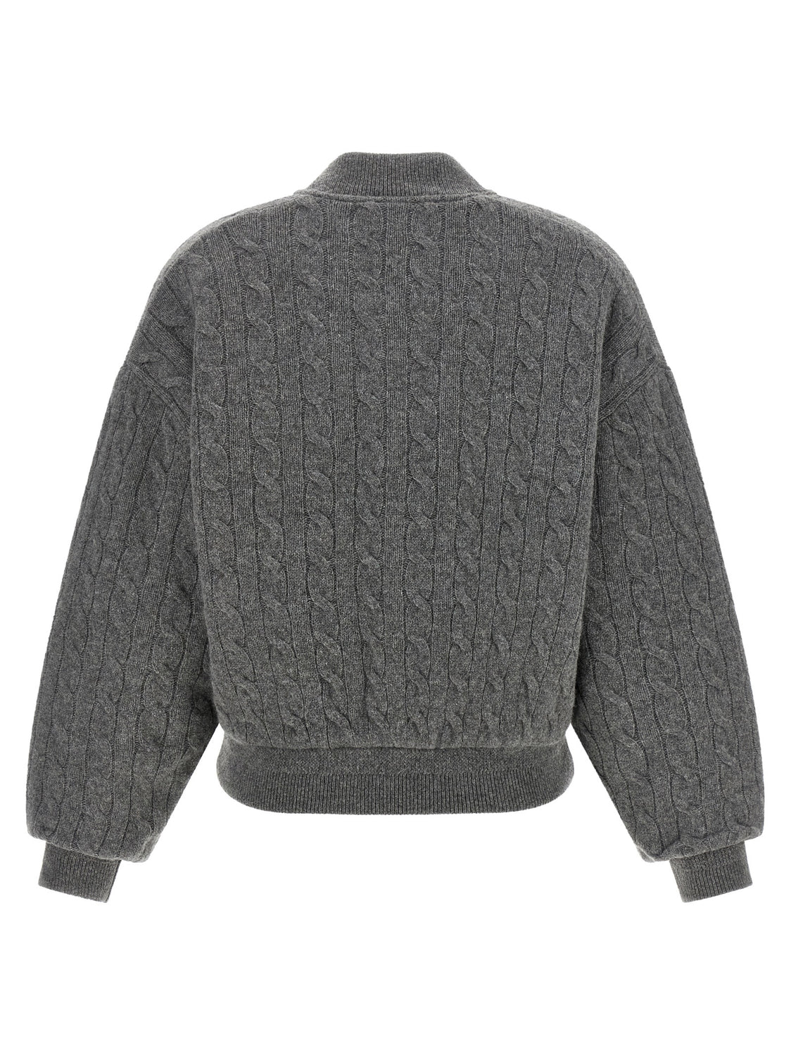 Gray Wool Bomber