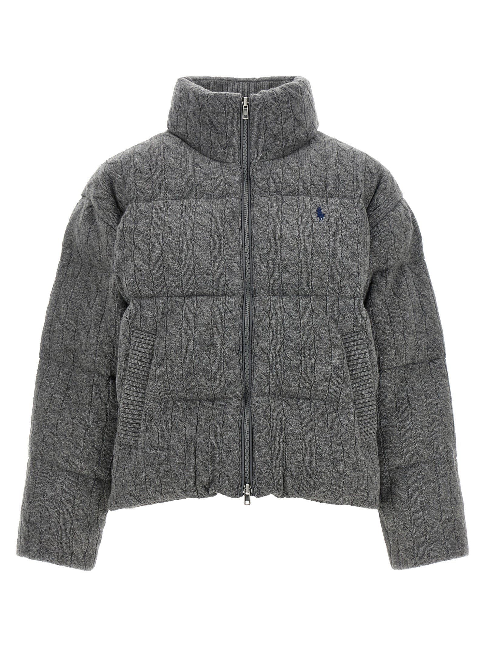 Gray Wool Full-Length Jacket