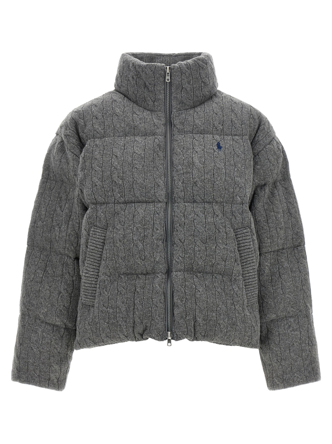 Gray Wool Full-Length Jacket