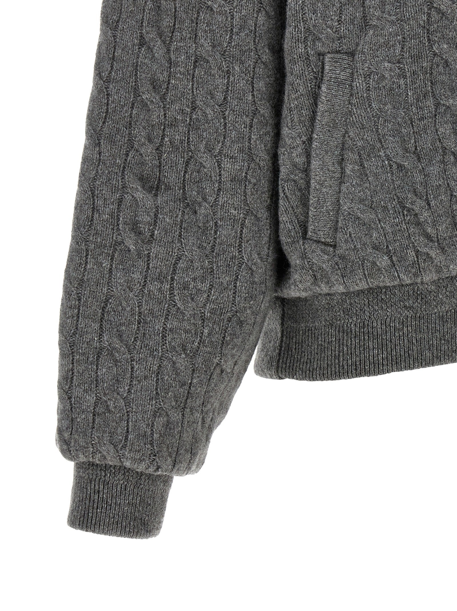 Gray Wool Bomber