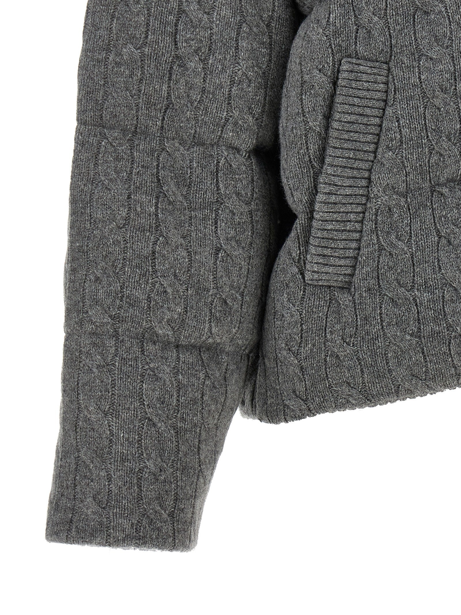 Gray Wool Full-Length Jacket