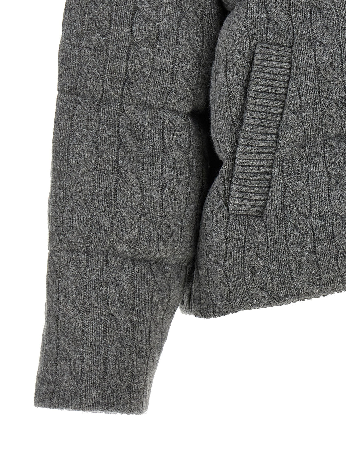 Gray Wool Full-Length Jacket