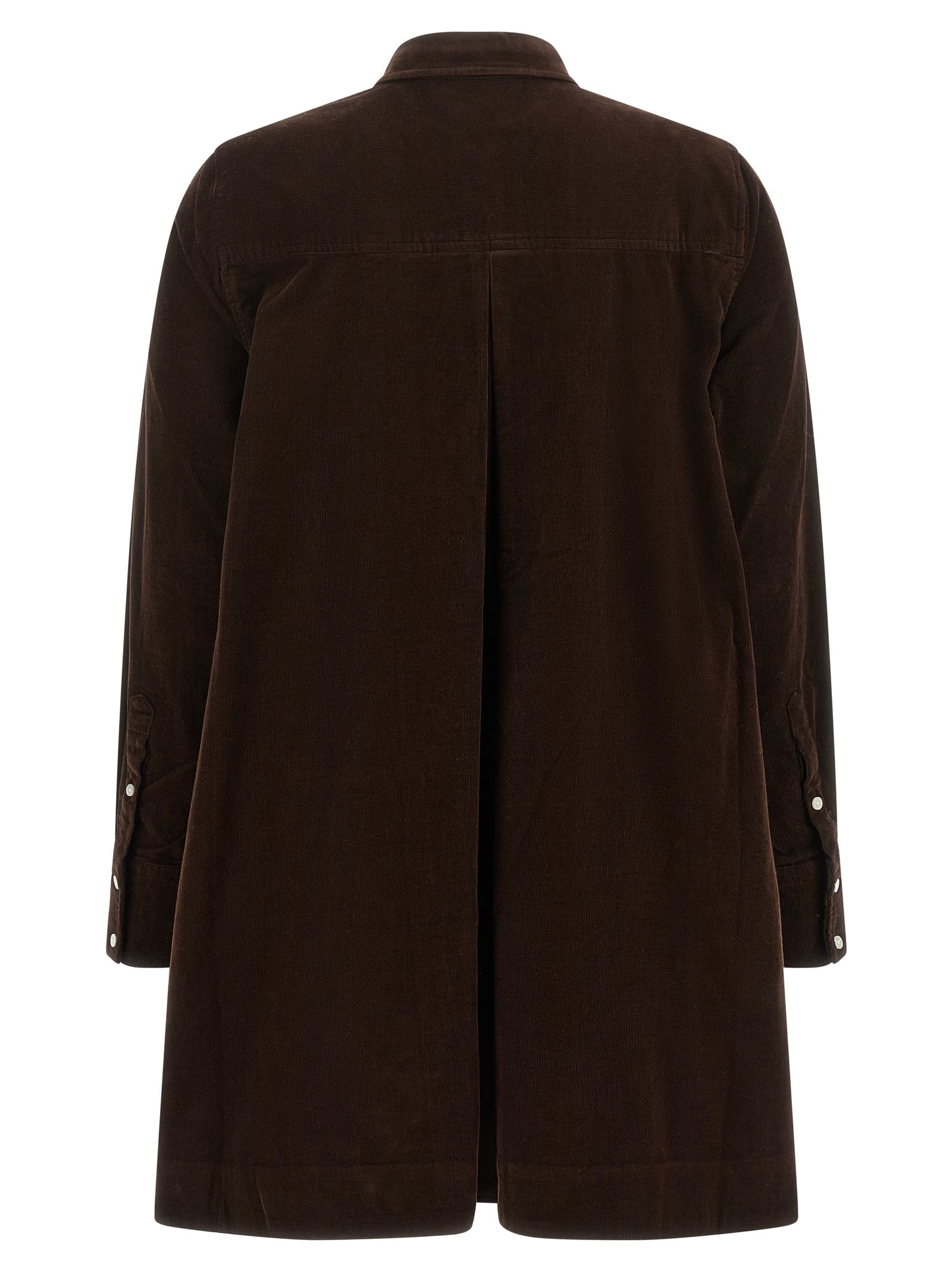Brown Cotton Short Dress