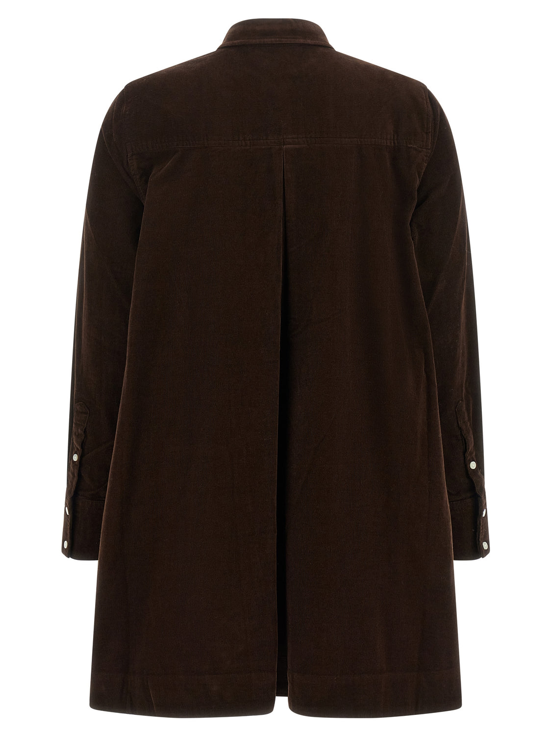 Brown Cotton Short Dress