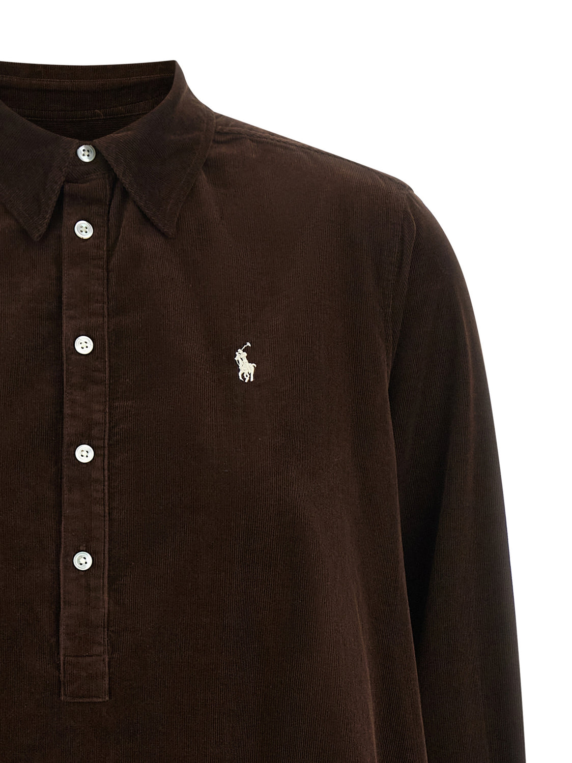 Brown Cotton Short Dress