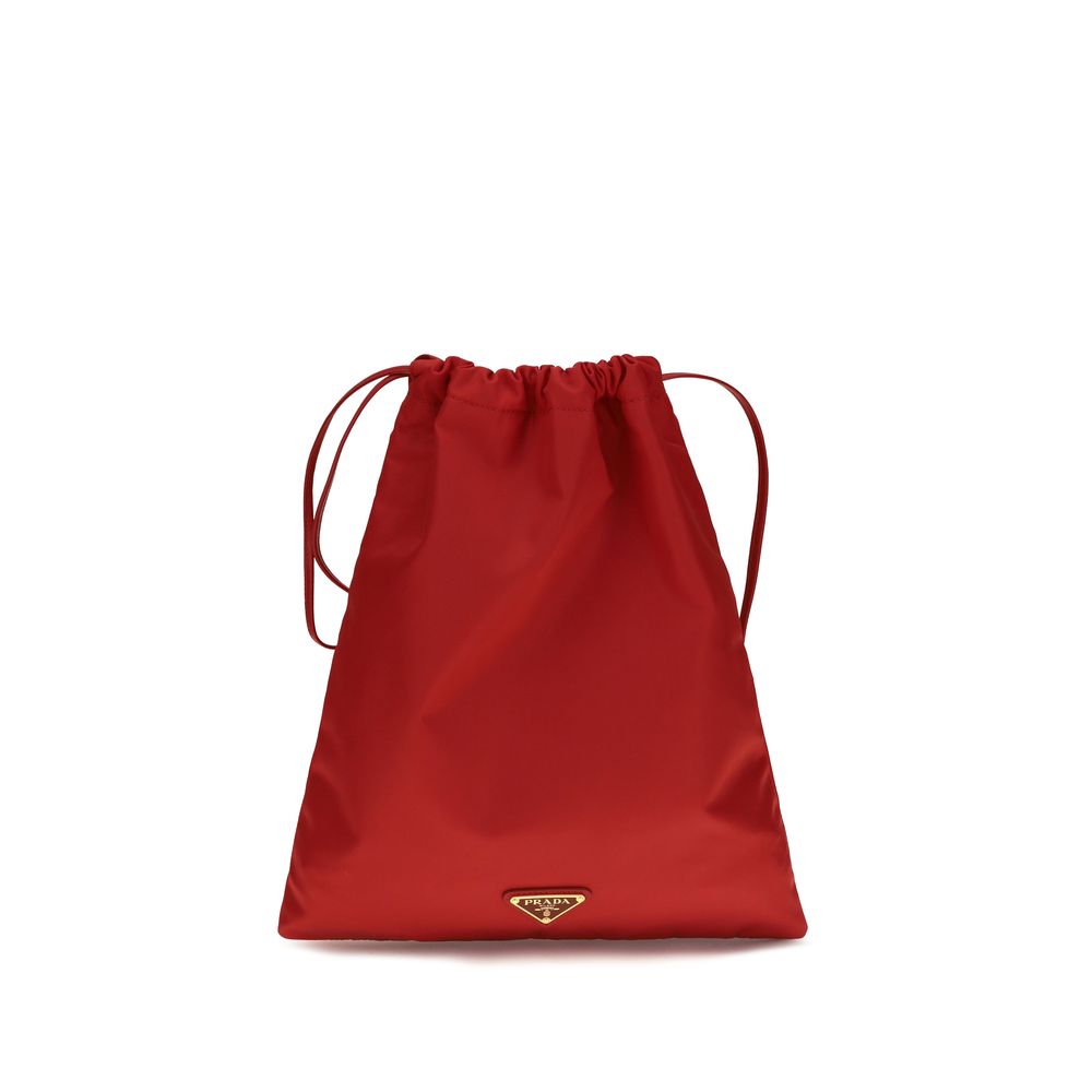 Red Polyamide Clutch Bag