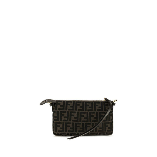 Brown Polyester Shoulder Bag
