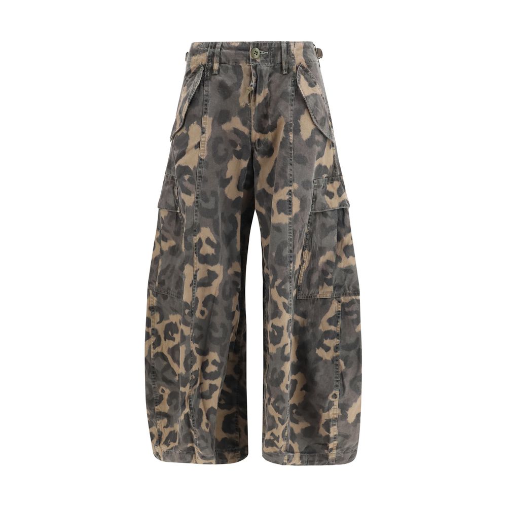 Brown Cotton Cargo Pants