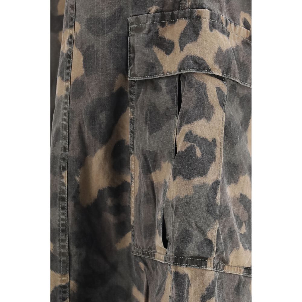 Brown Cotton Cargo Pants