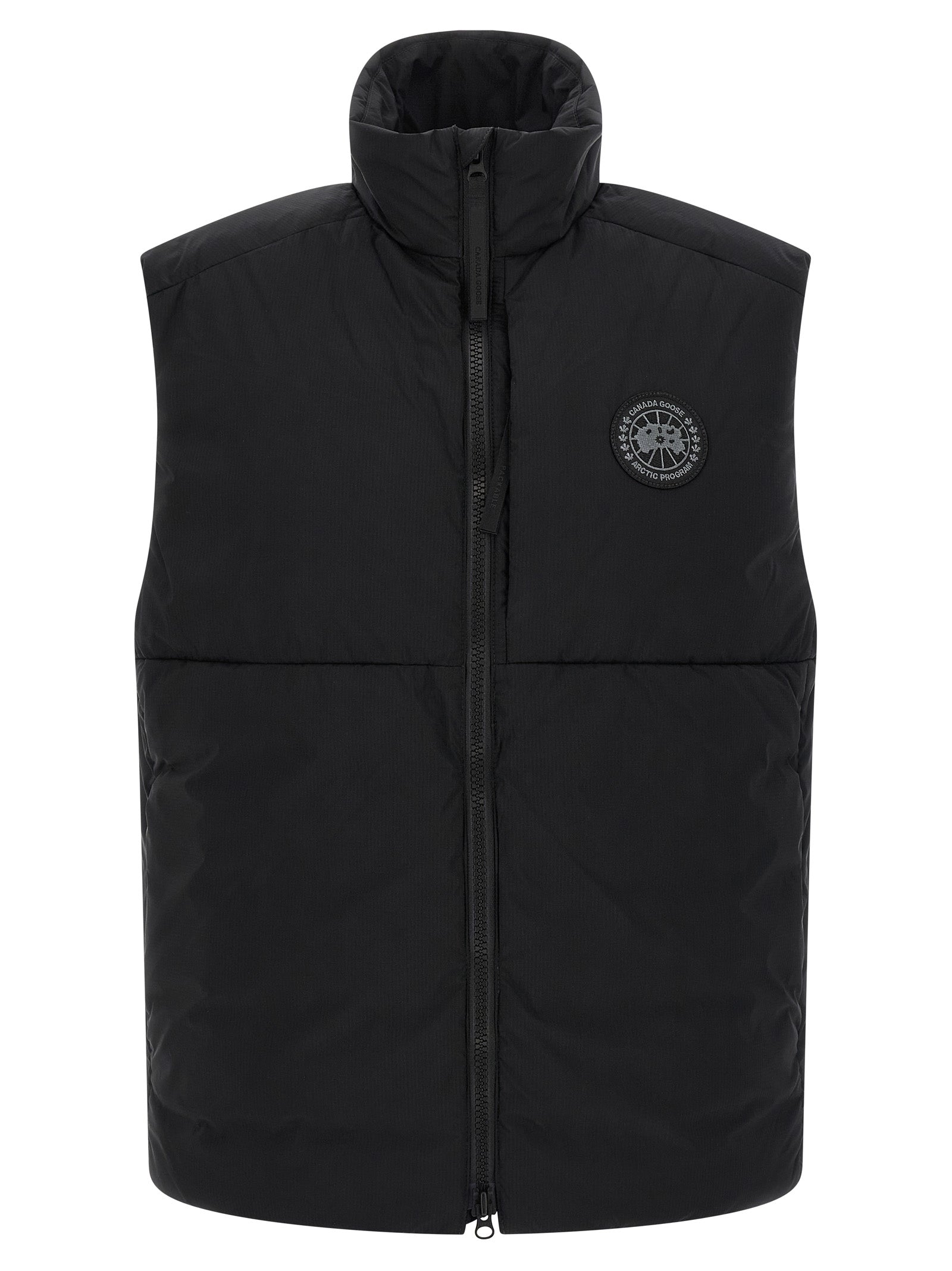 Black Polyamide Sleeveless Jacket