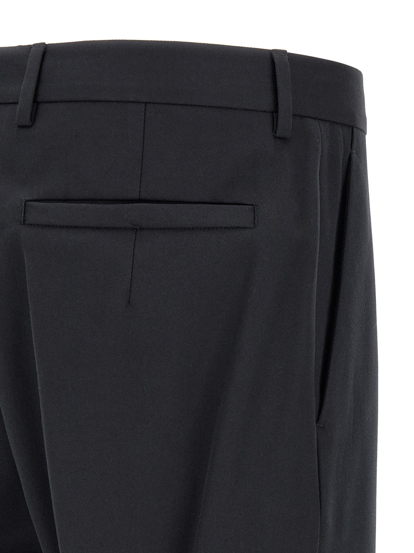 Blue Cotton Dress Pants