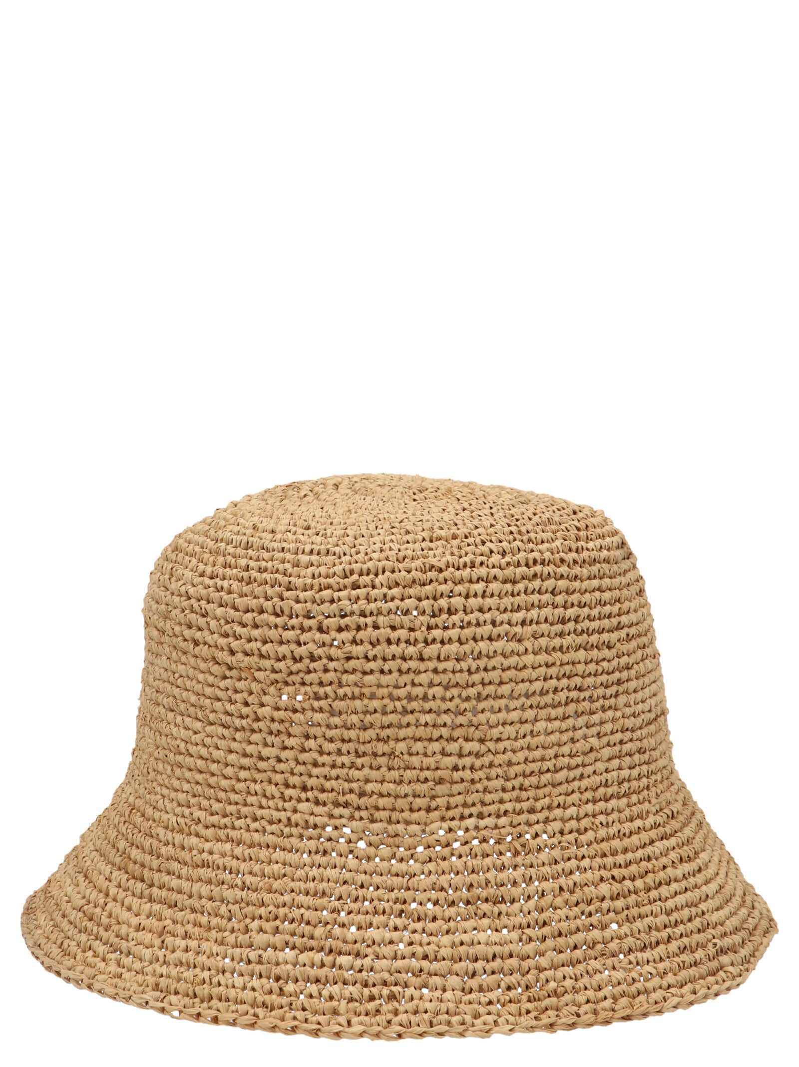 Beige Raffia Bucket Hat